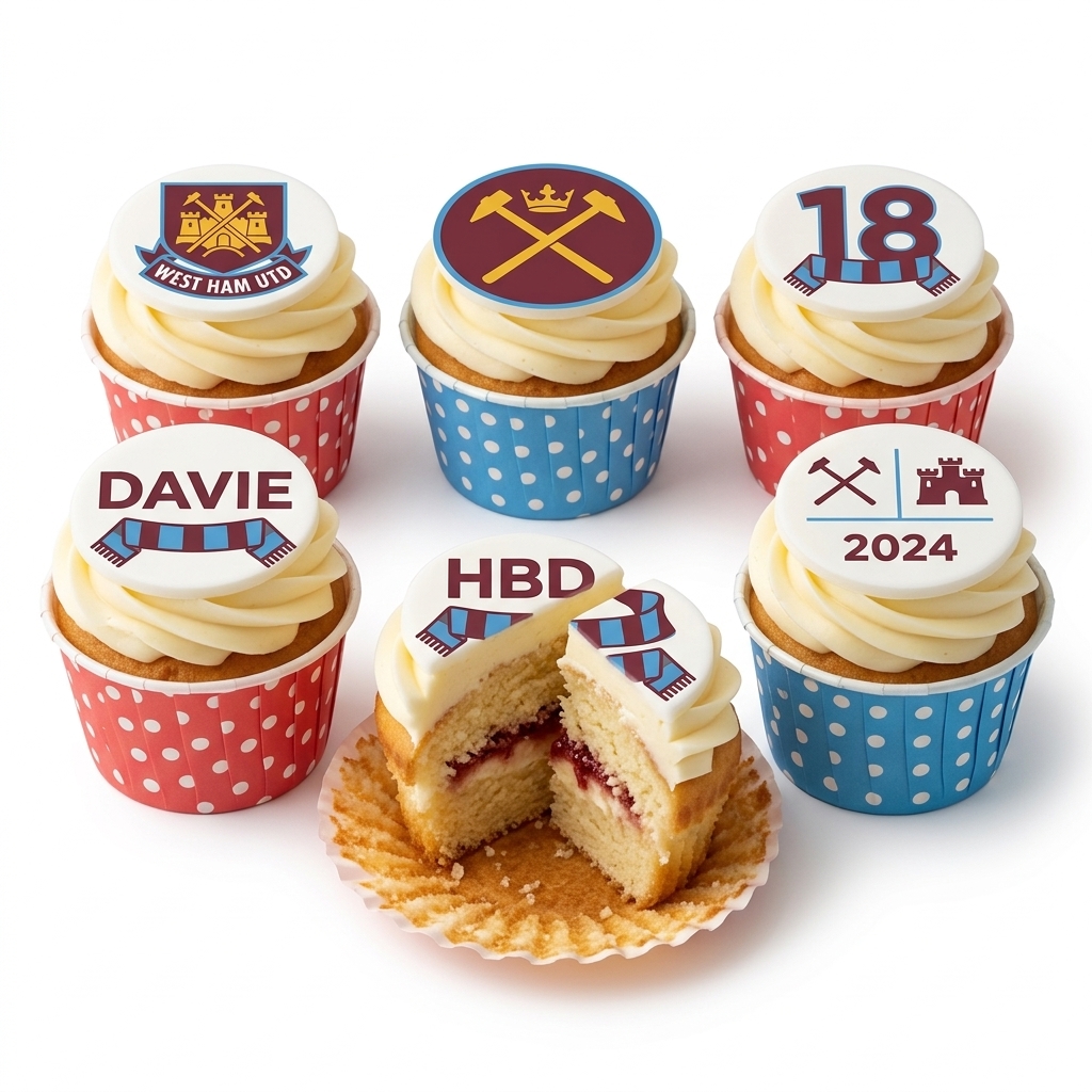 West Ham United Football Birthday Cupcakes