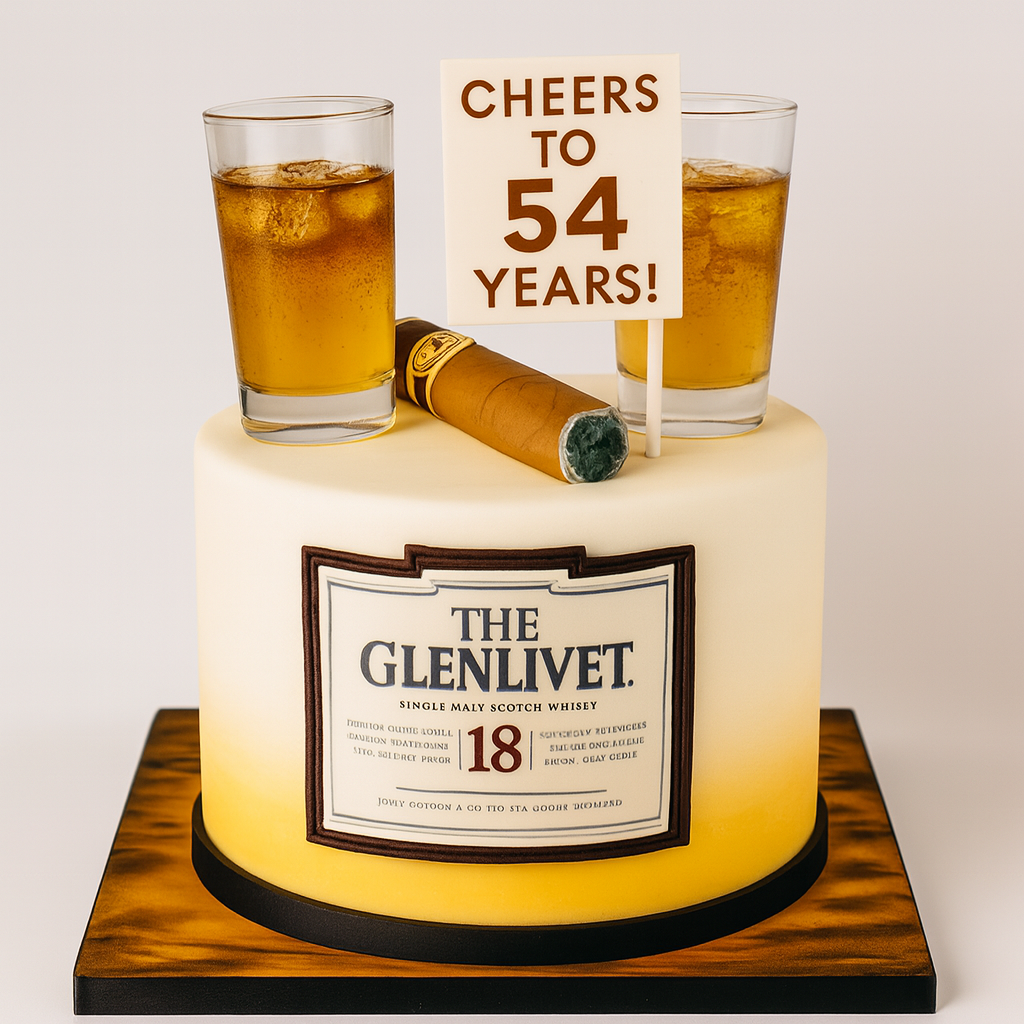 Whiskey Birthday Cake 