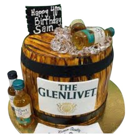 Whiskey Birthday Cake 