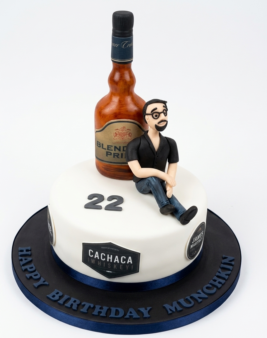 Whiskey Bottle Birthday Cake for Men