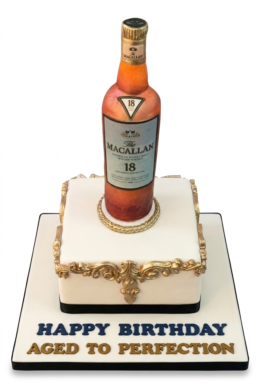 Whisky Bottle Birthday Cake for Him