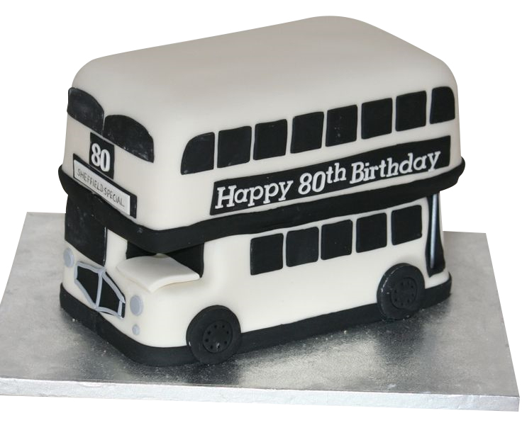 White Bus Cake