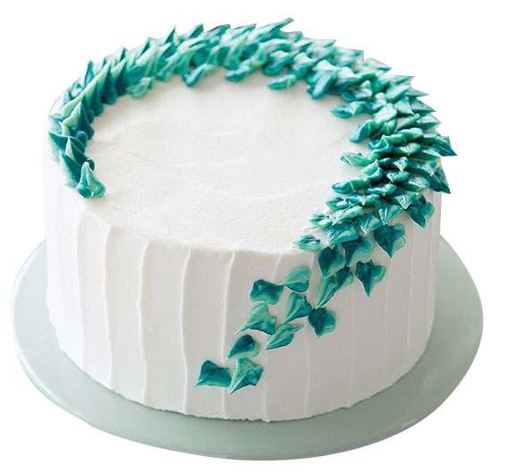 White Buttercream Cake with Piping