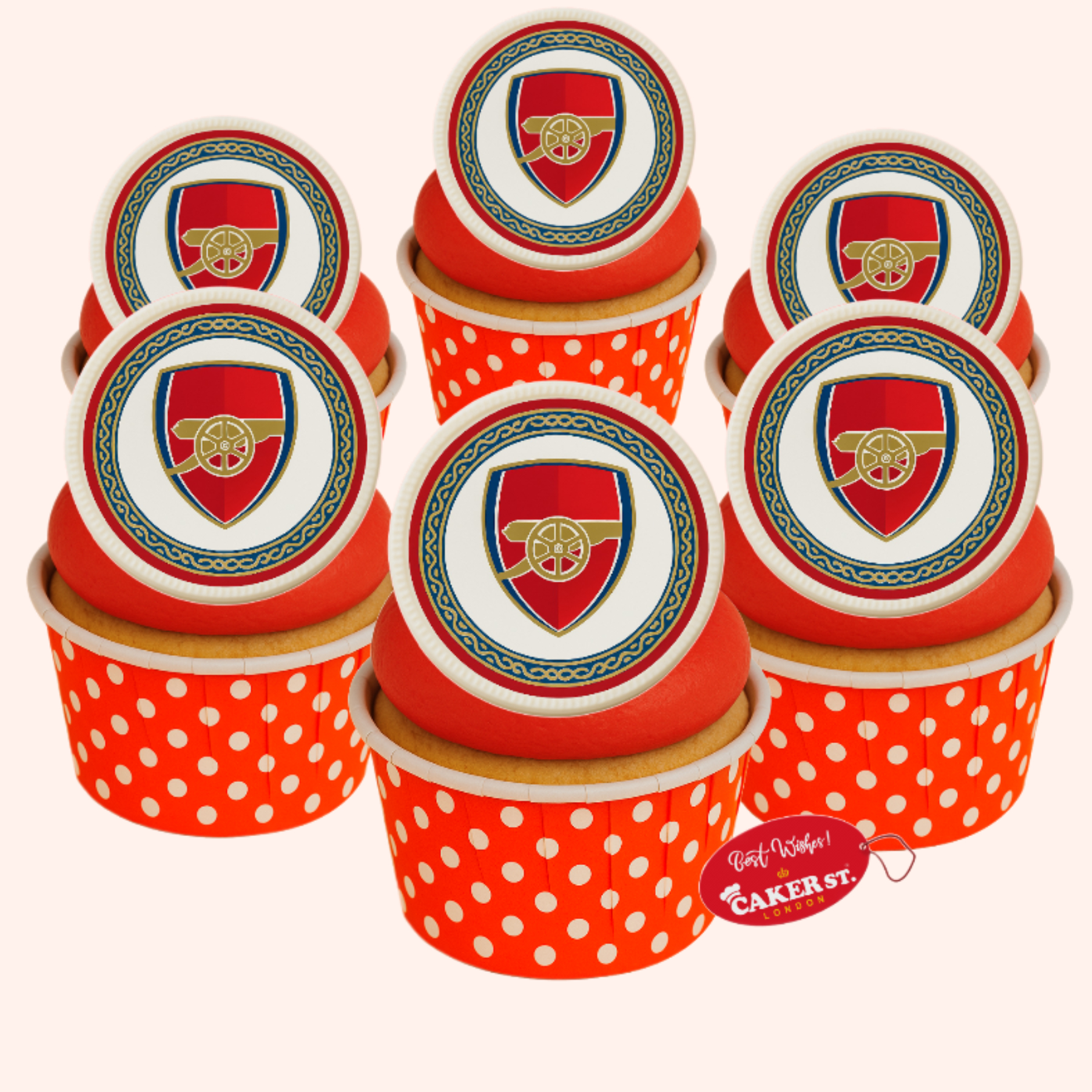 White Chocolate Arsenal Football Cupcakes 