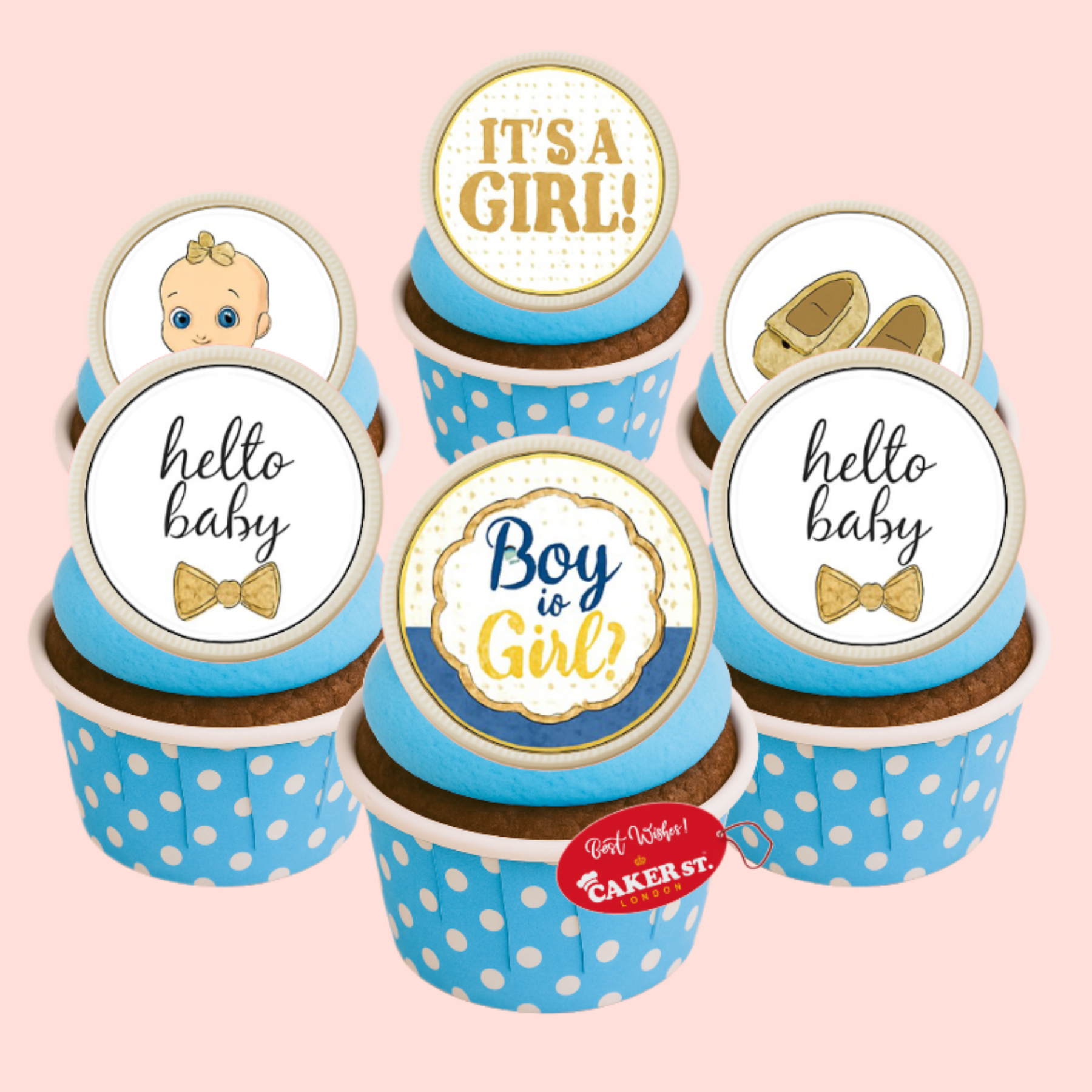 White Chocolate Baby Shower Cupcakes For Girls