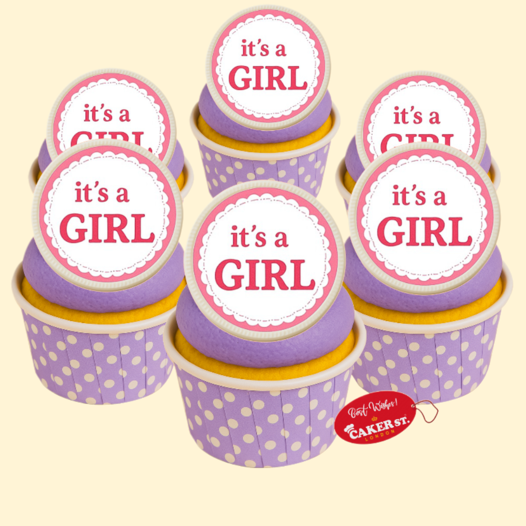 White Chocolate Baby Shower Cupcakes For Girls