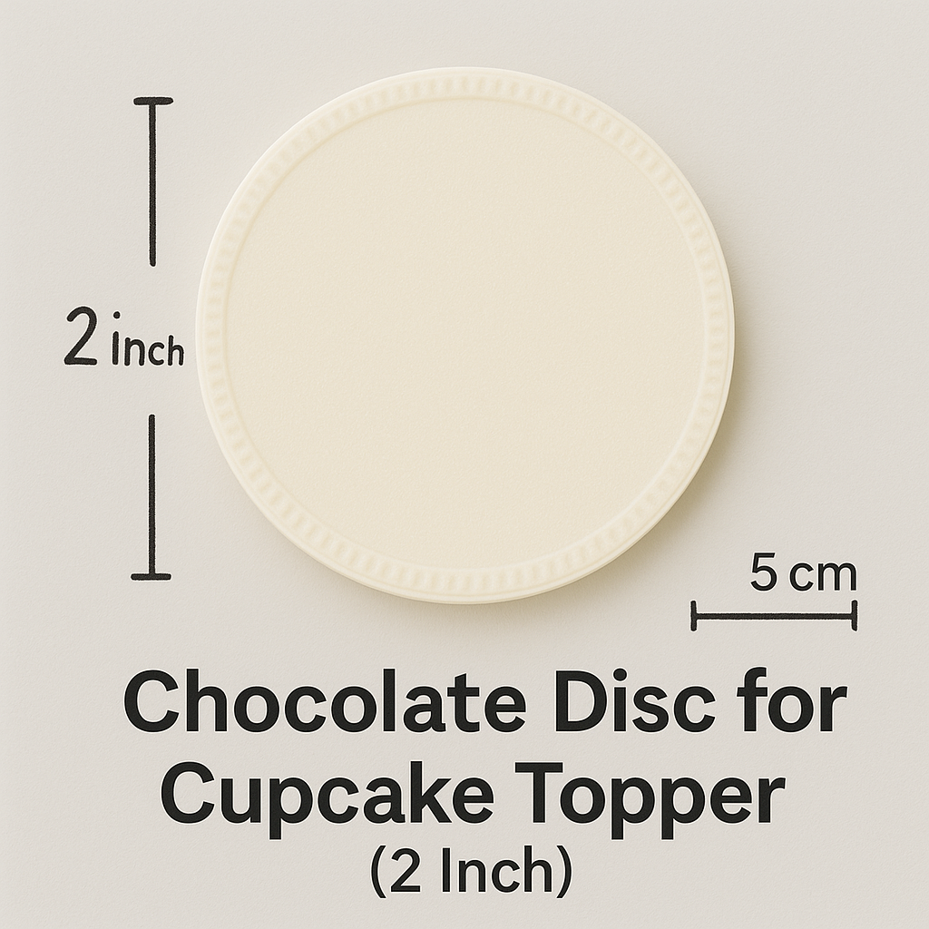 White Chocolate Disc Valentines Day Cupcakes