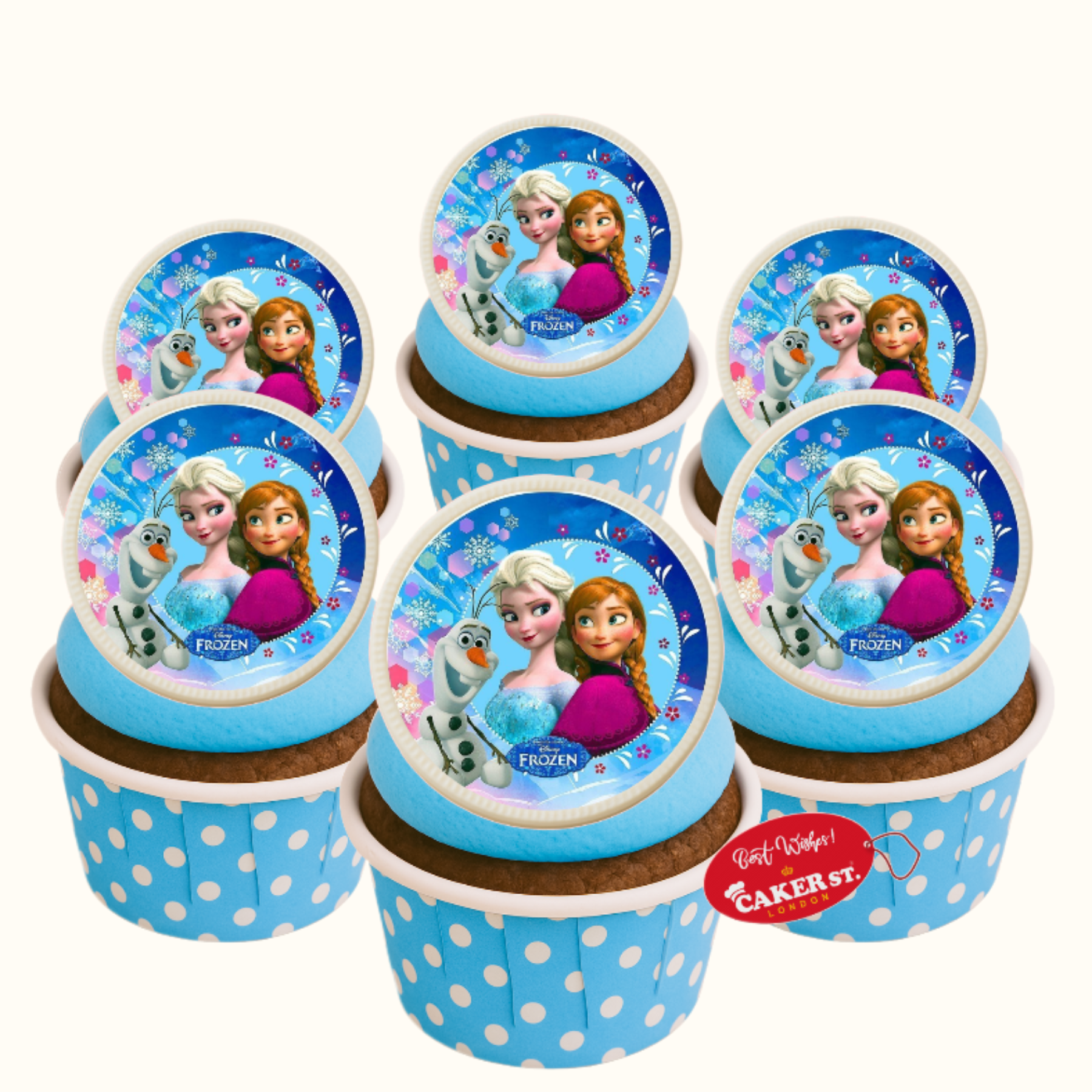 White Chocolate Frozen Theme Cupcakes