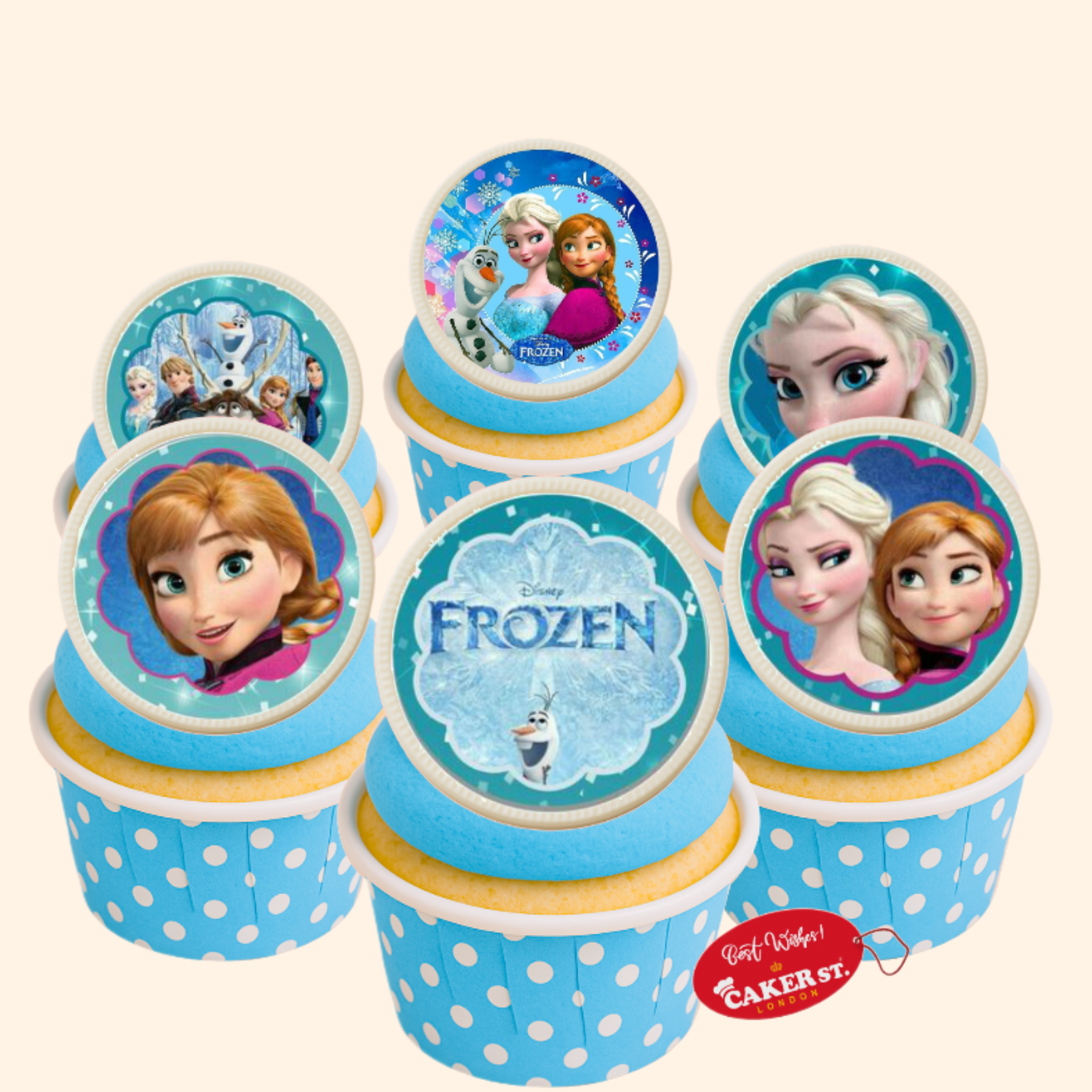 White Chocolate Frozen Theme Cupcakes