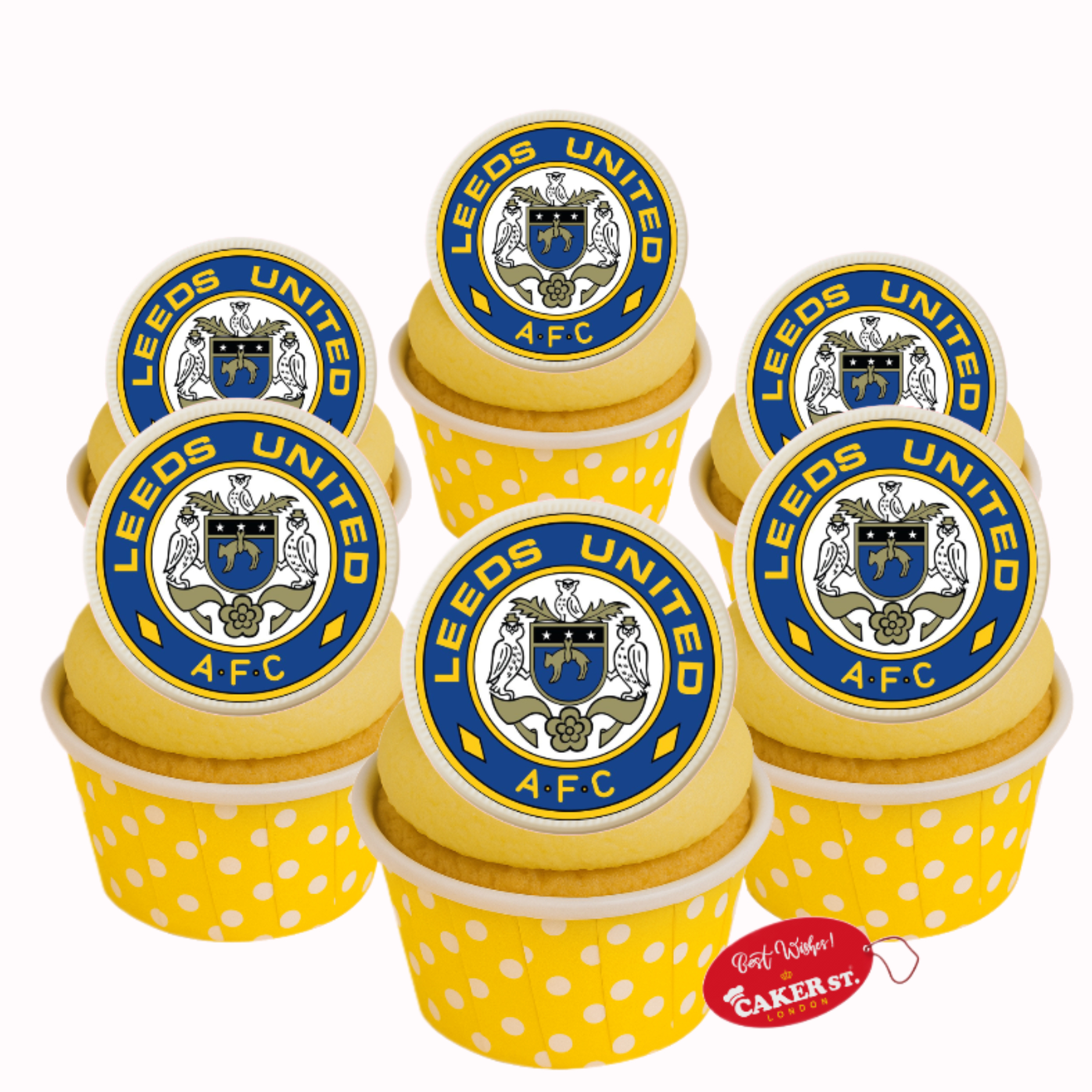 White Chocolate Leeds United Football Club Cupcakes