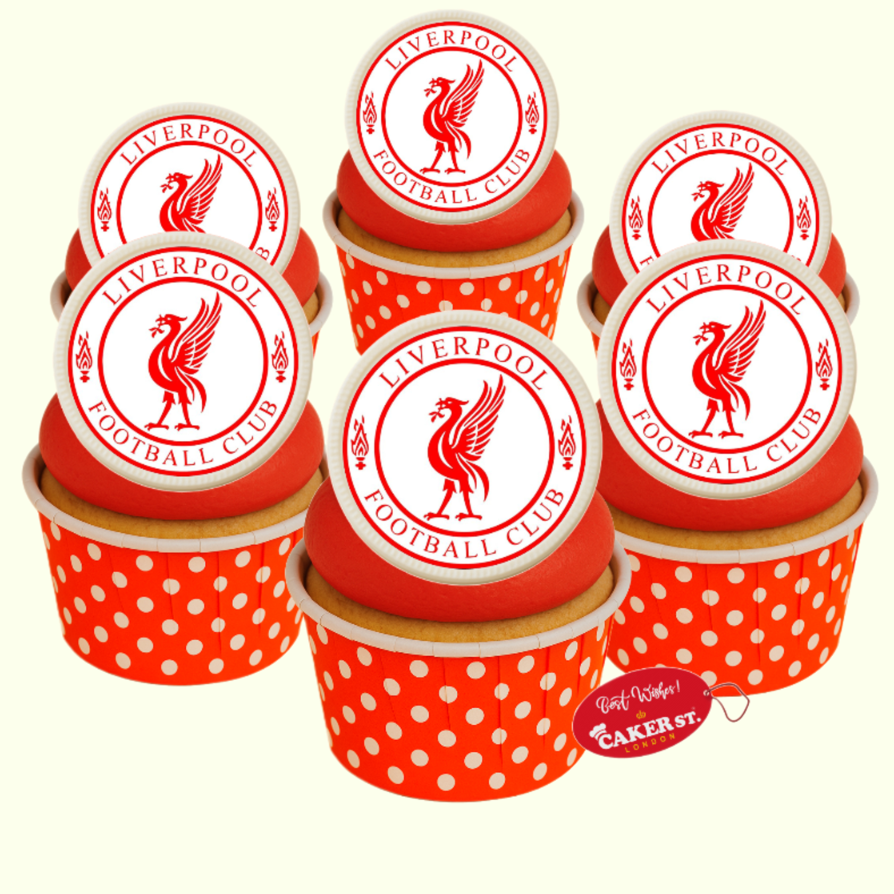 White Chocolate Liverpool Football Cupcakes 