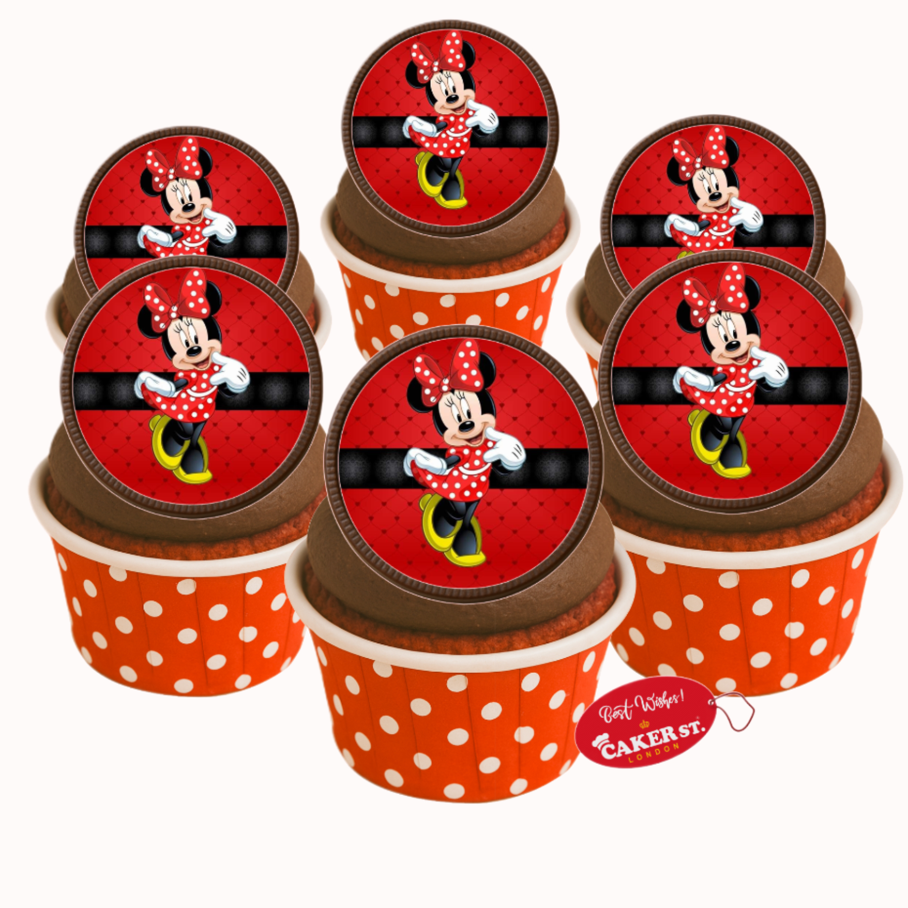 White Chocolate Mickey Mouse Themed Cupcakes
