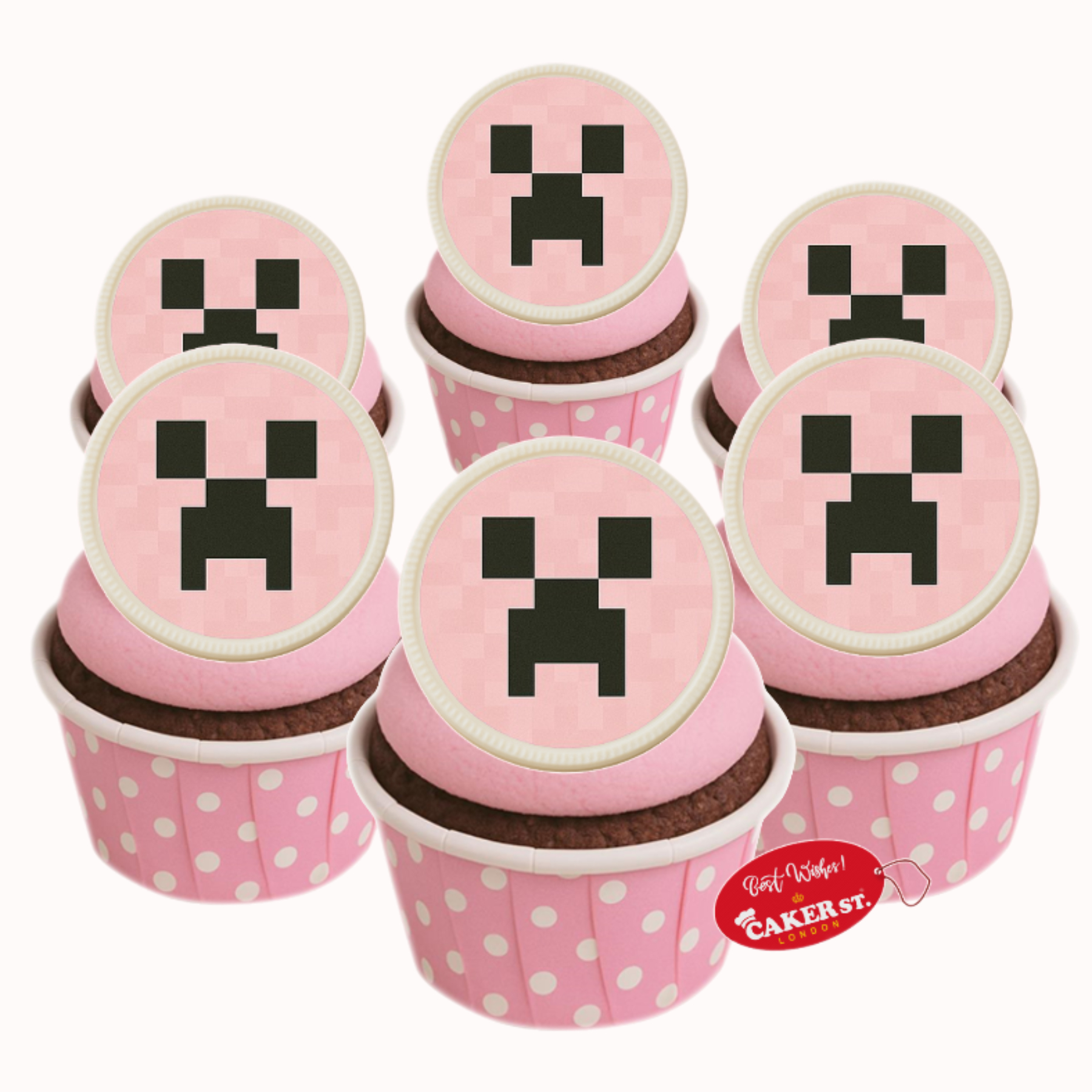 White Chocolate Minecraft Cupcakes