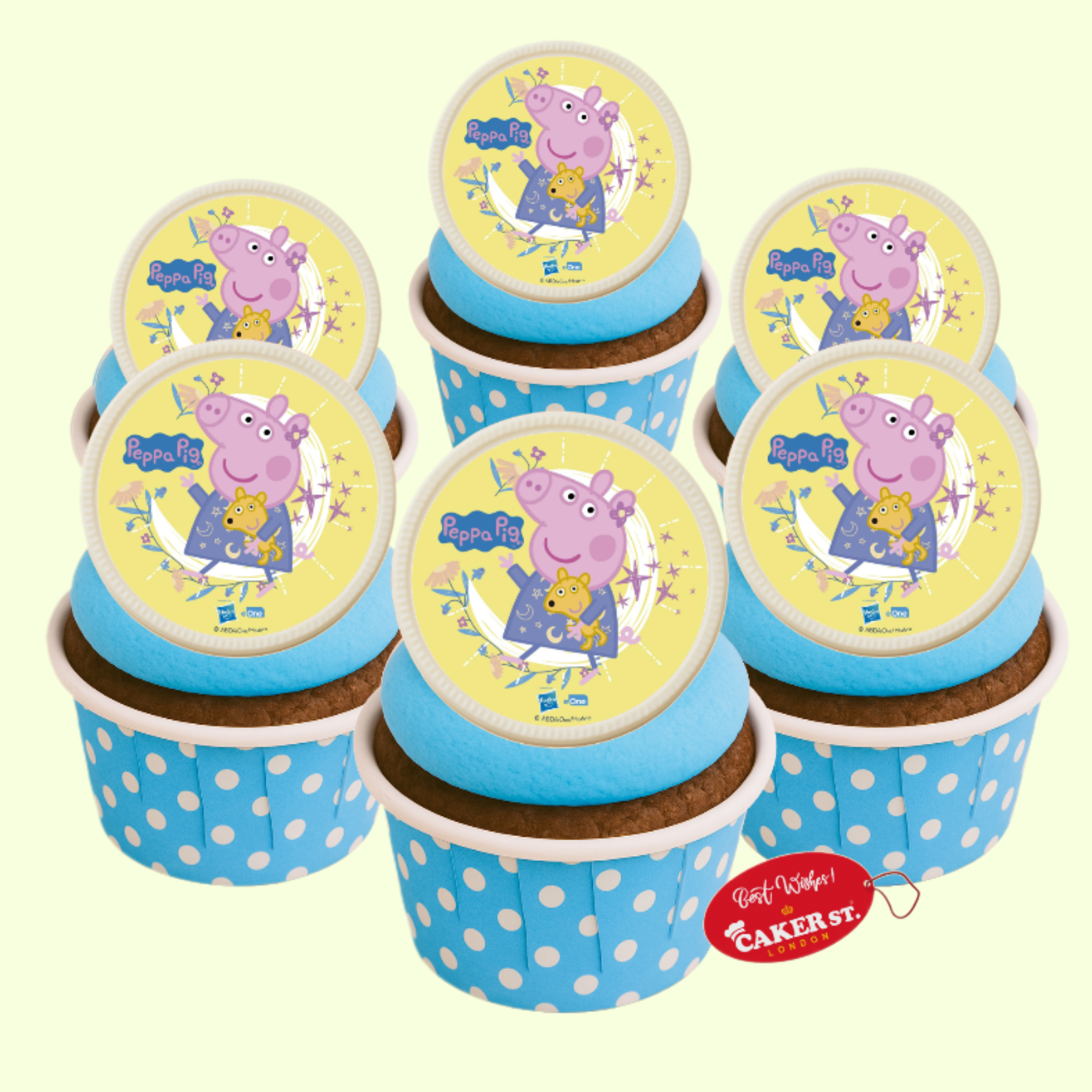 White Chocolate Peppa Pig Theme Cupcakes