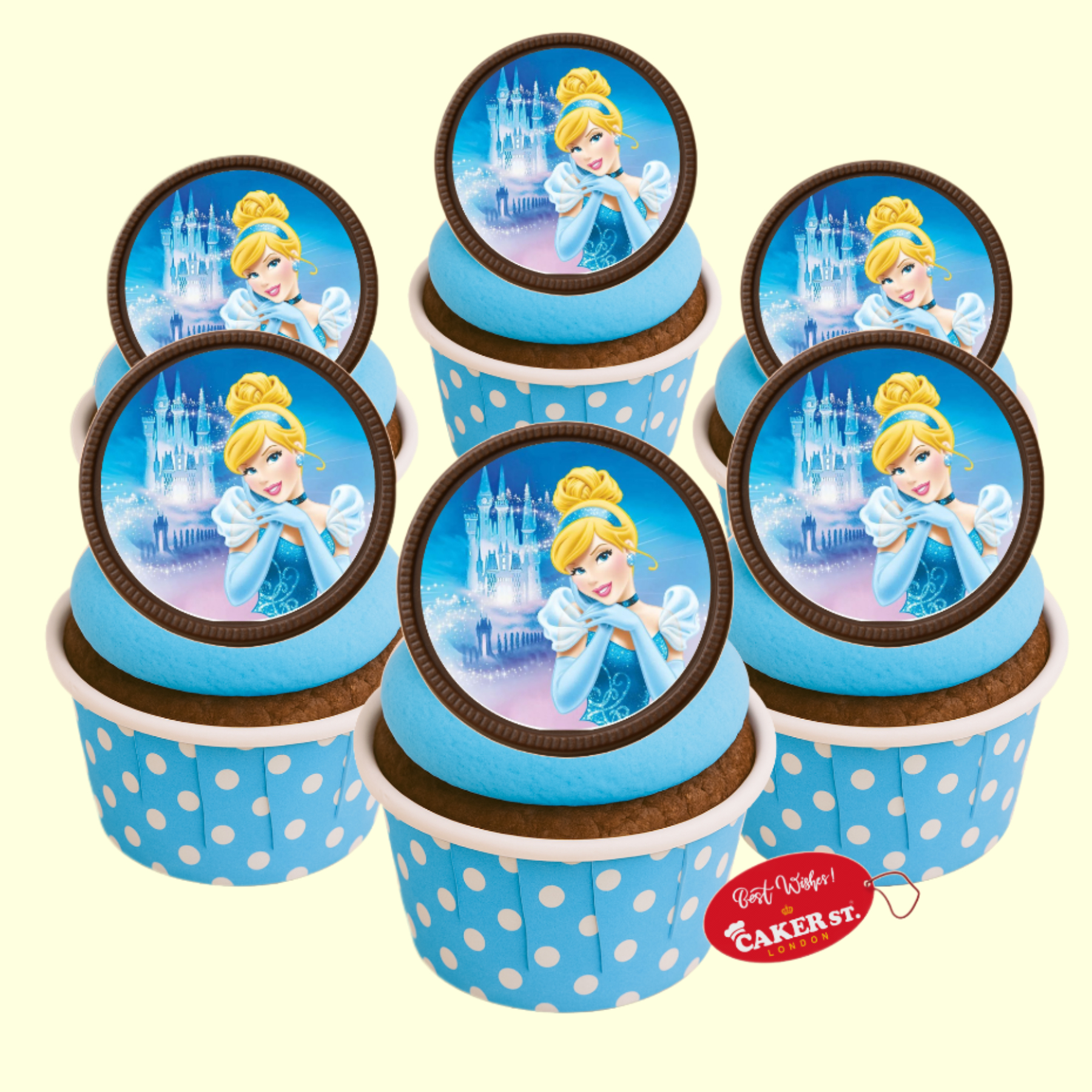 White Chocolate Princess Cinderella Themed Cupcakes 