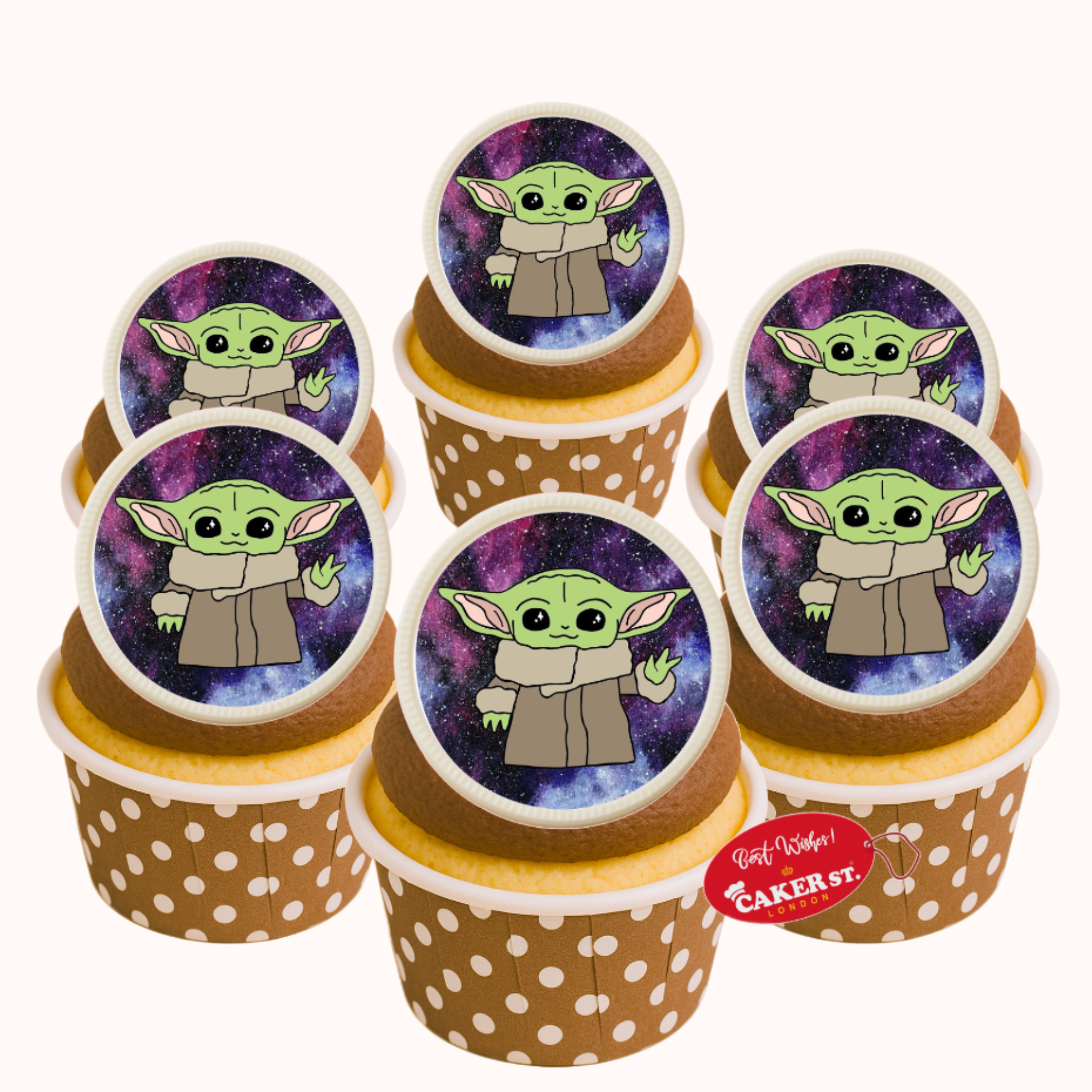 White Chocolate Star Wars Themed Birthday Cupcakes 