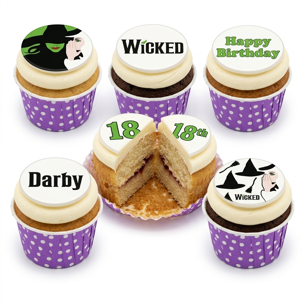 Wicked Musical Birthday Cupcakes