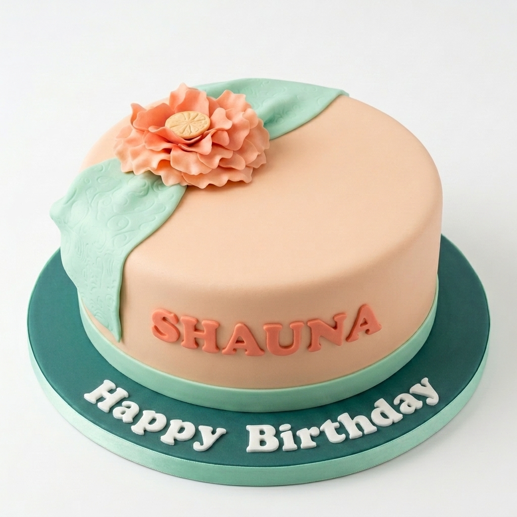 Elegant Floral Birthday Cake for Her