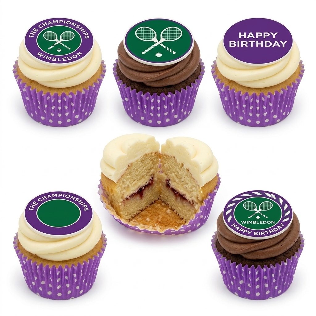 Wimbledon Tennis Birthday Cupcakes