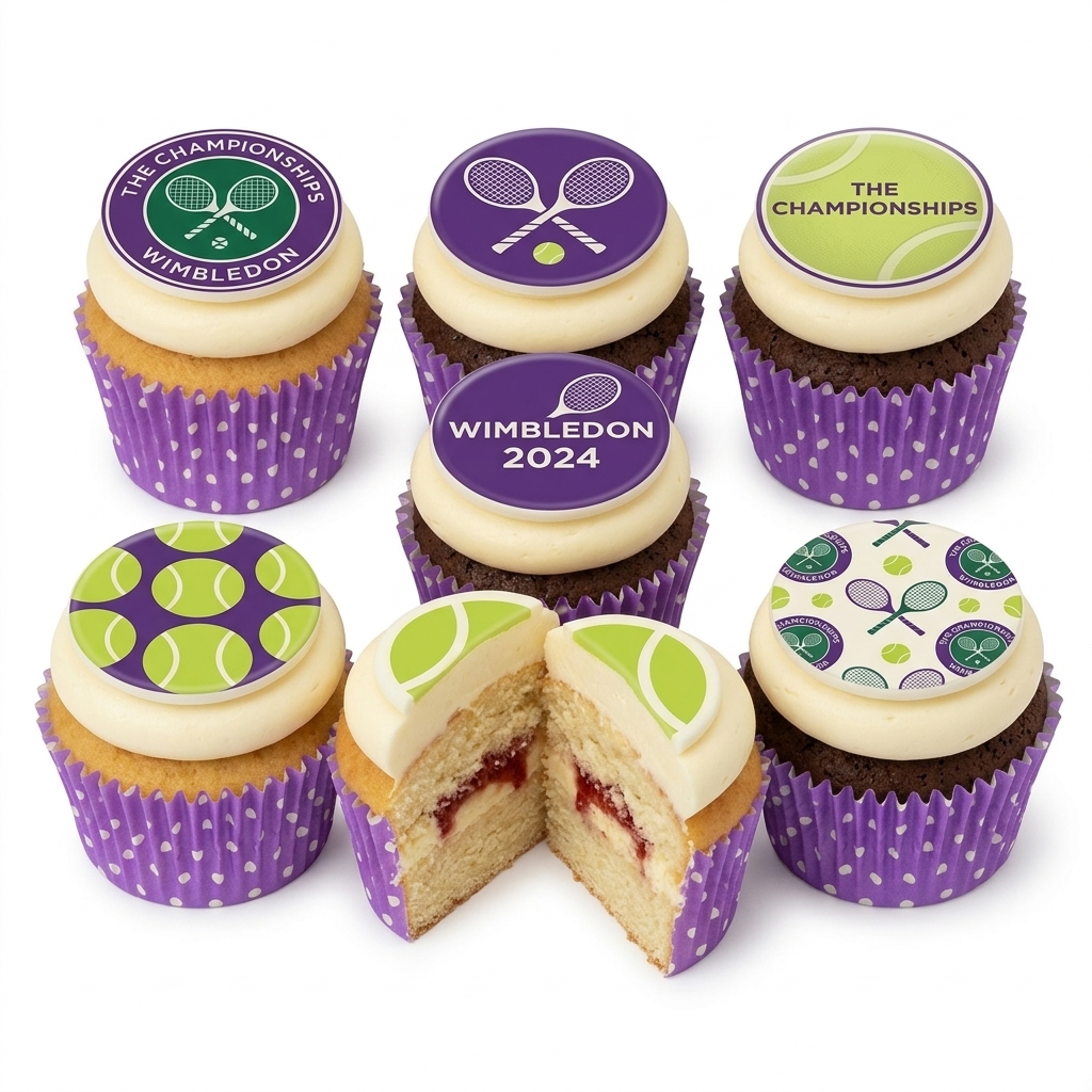 Wimbledon Tennis Theme Cupcakes