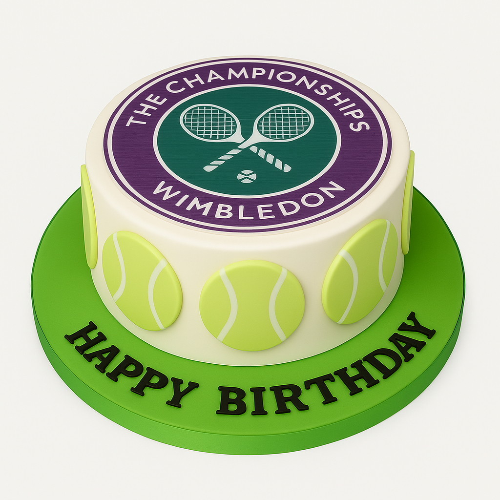 Wimbledon Tennis Theme Cake