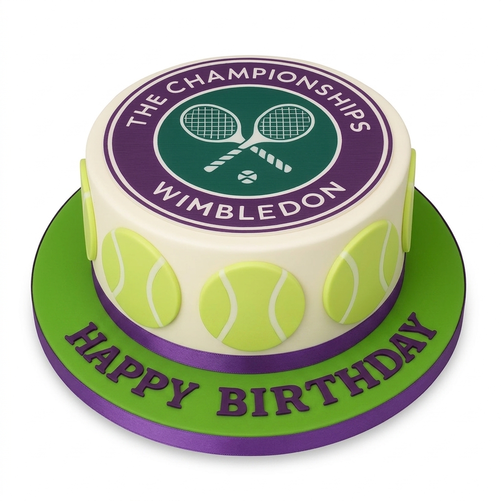 Wimbledon Tennis Theme Birthday Cake