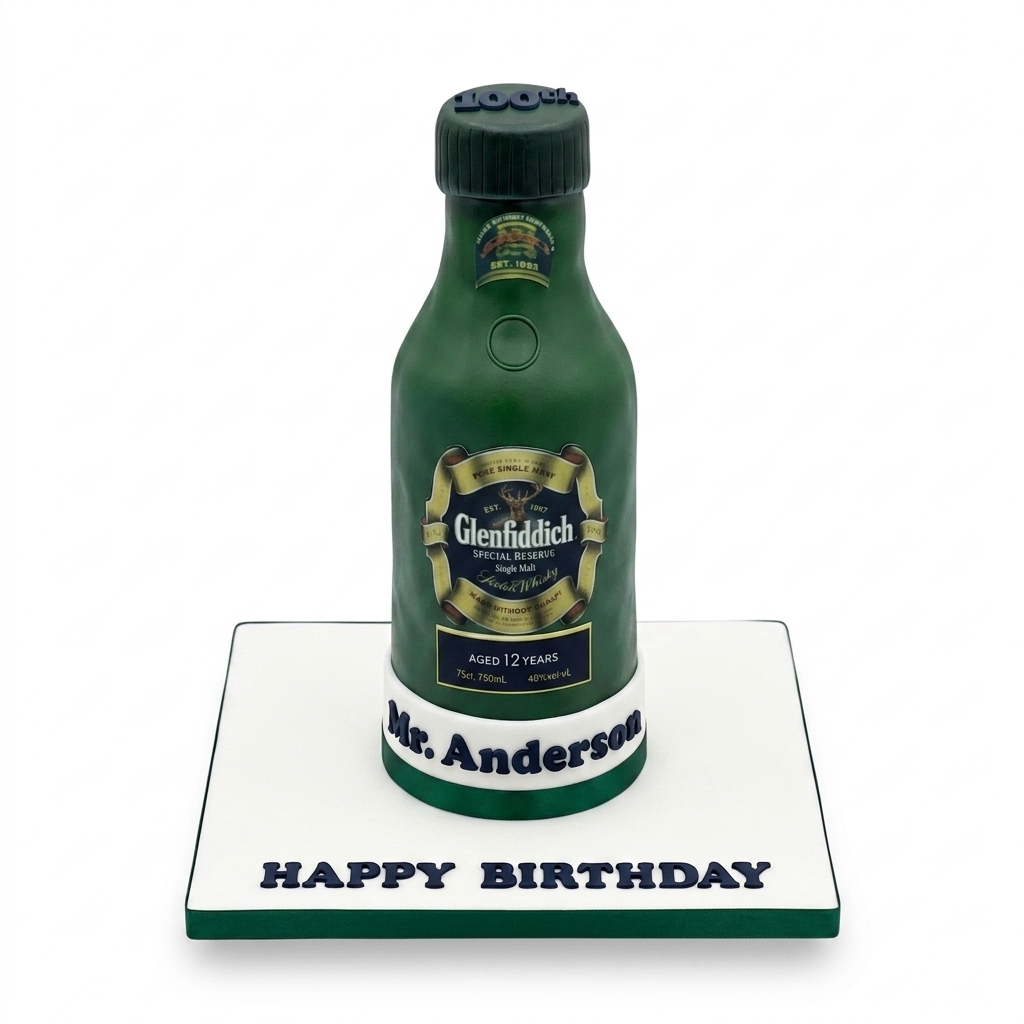 Whisky Bottle Birthday Cake