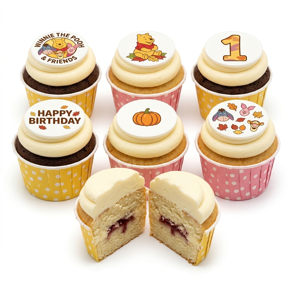 Winnie The Pooh Birthday Cupcakes