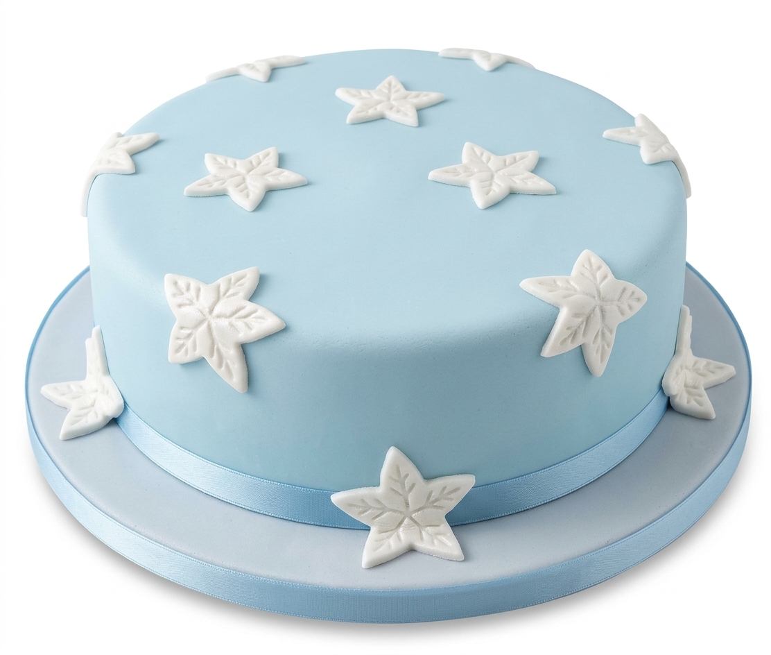 Blue Star Baby Shower Cake for Boys