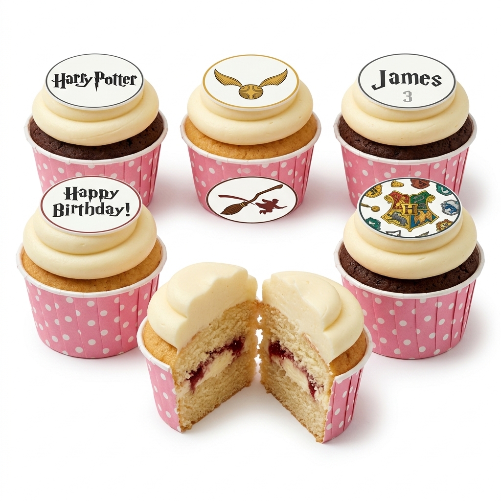 Harry Potter Themed Birthday Cupcakes