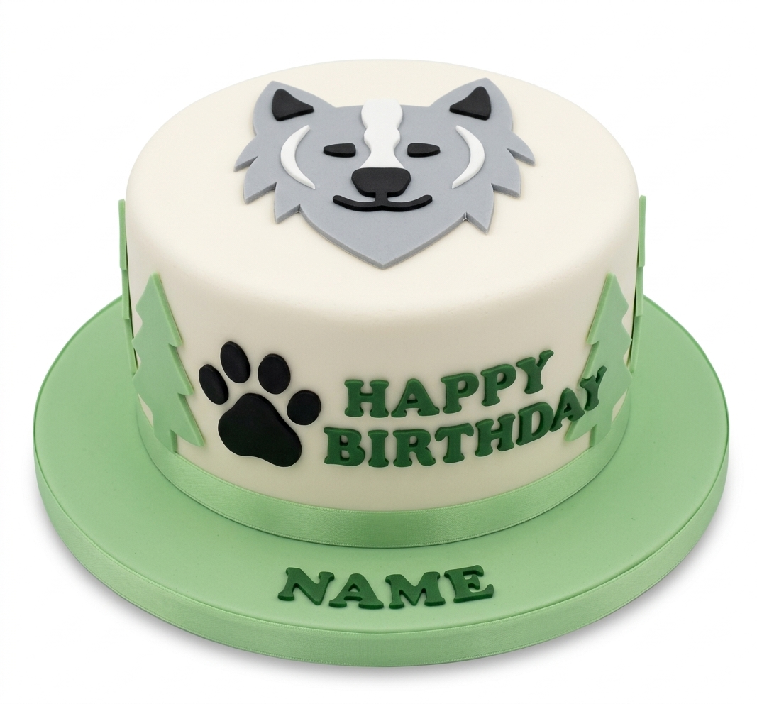 Wolf Birthday Cake