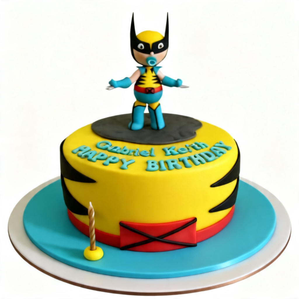 Wolverine Superhero Birthday Cake
