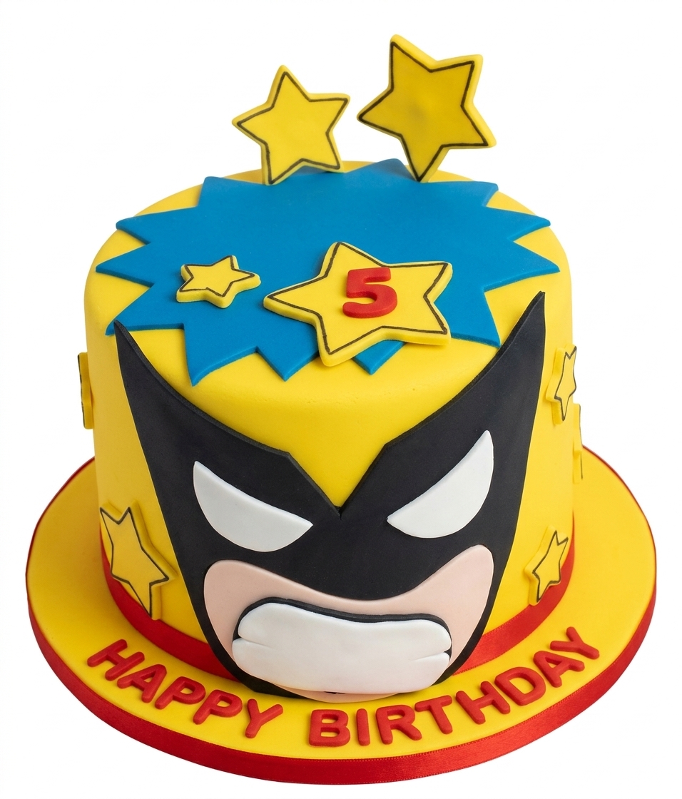 Wolverine Superhero Birthday Cake
