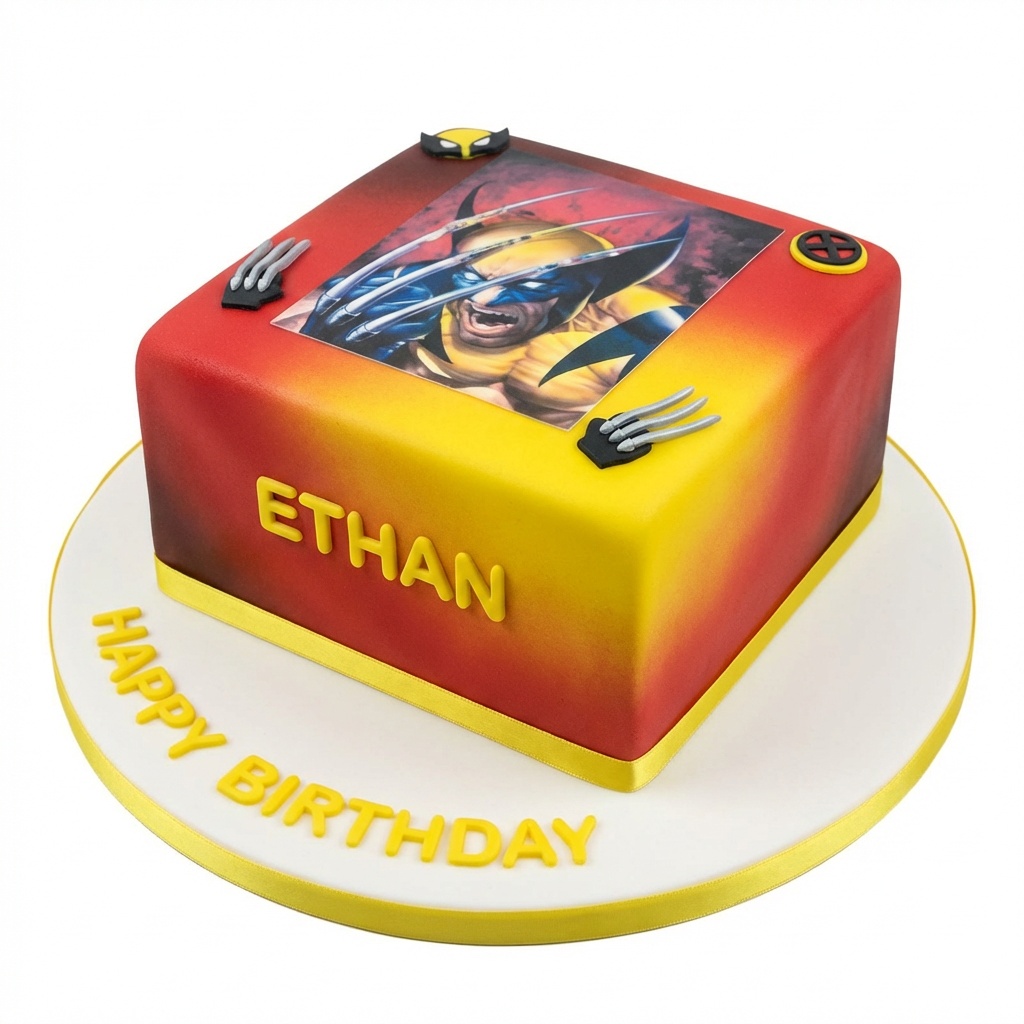 Wolverine Superhero Birthday Cake