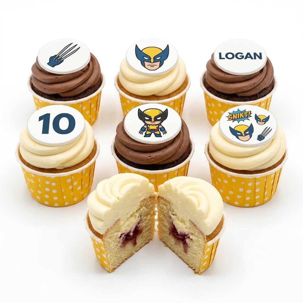 Wolverine Marvel Superhero Birthday Cupcakes