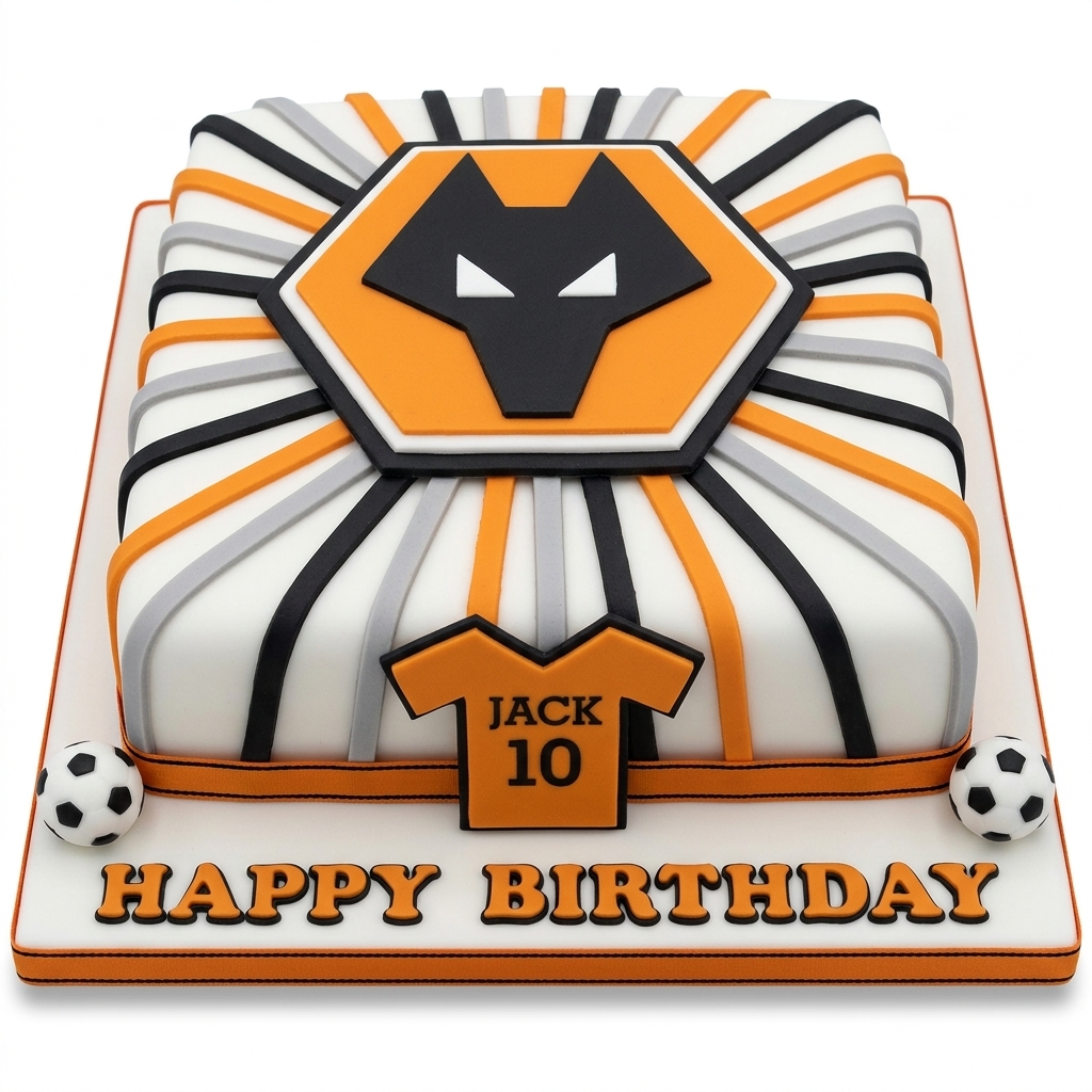 Wolves Football Birthday Cake