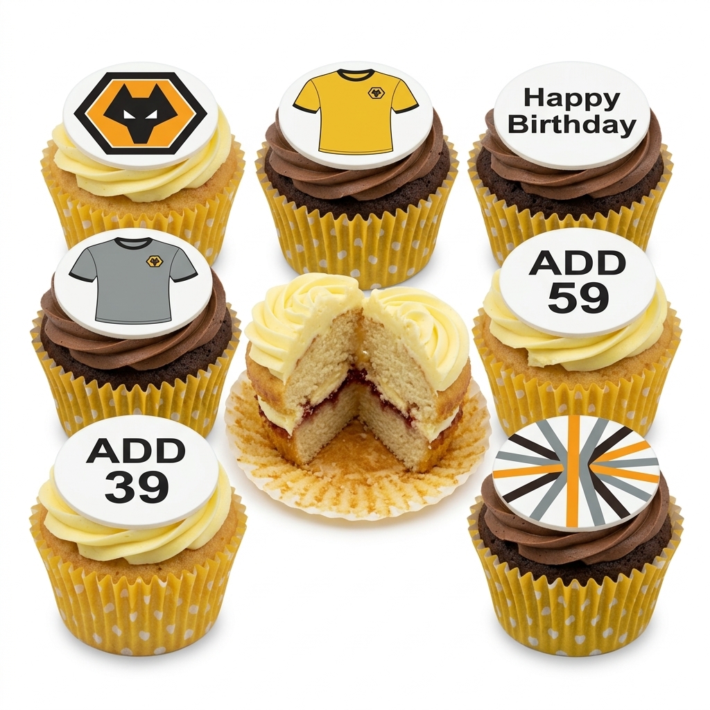 Wolverhampton Wanderers Football Birthday Cupcakes