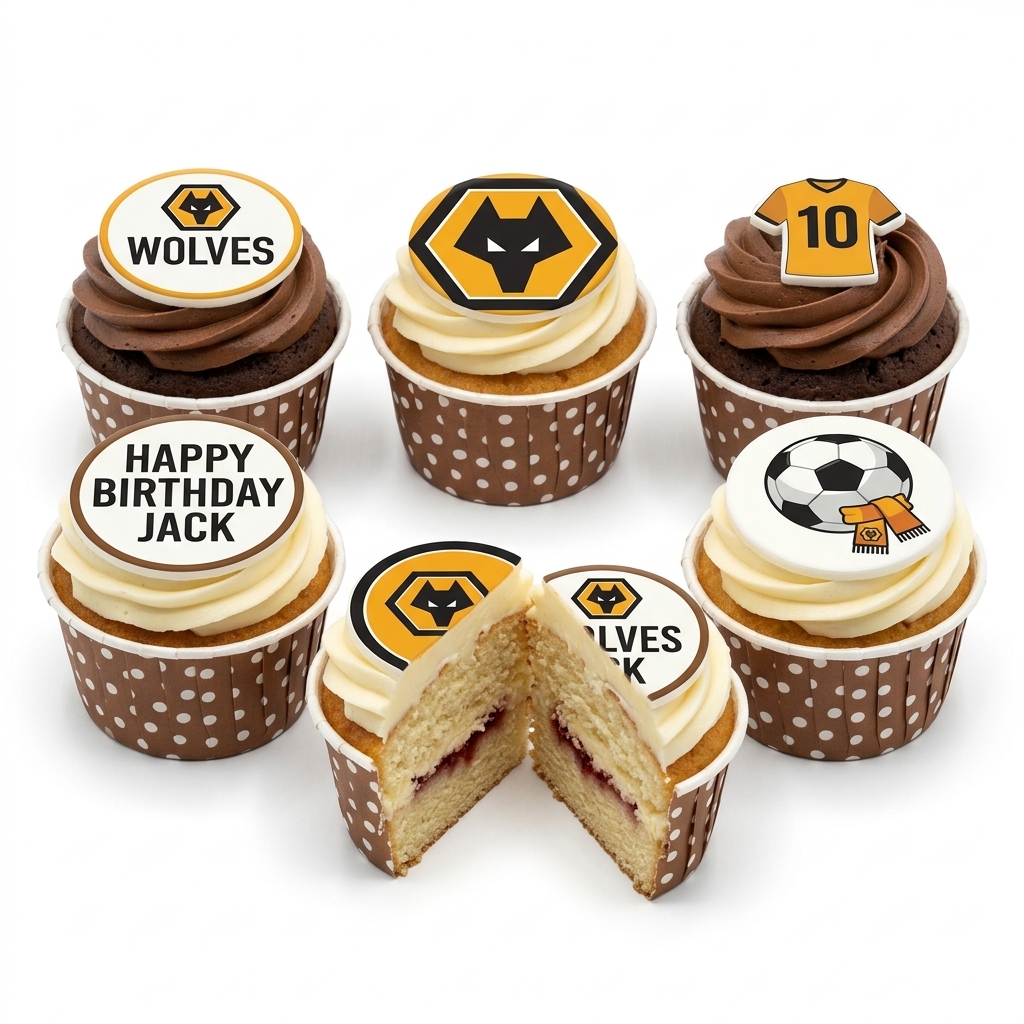 Wolves Football Birthday Cupcakes