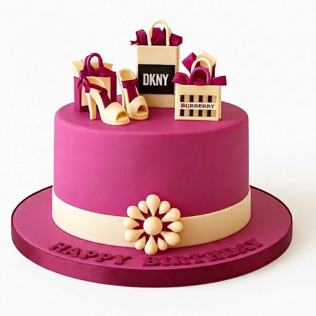 Fashionista Shopping Spree Birthday Cake for Her