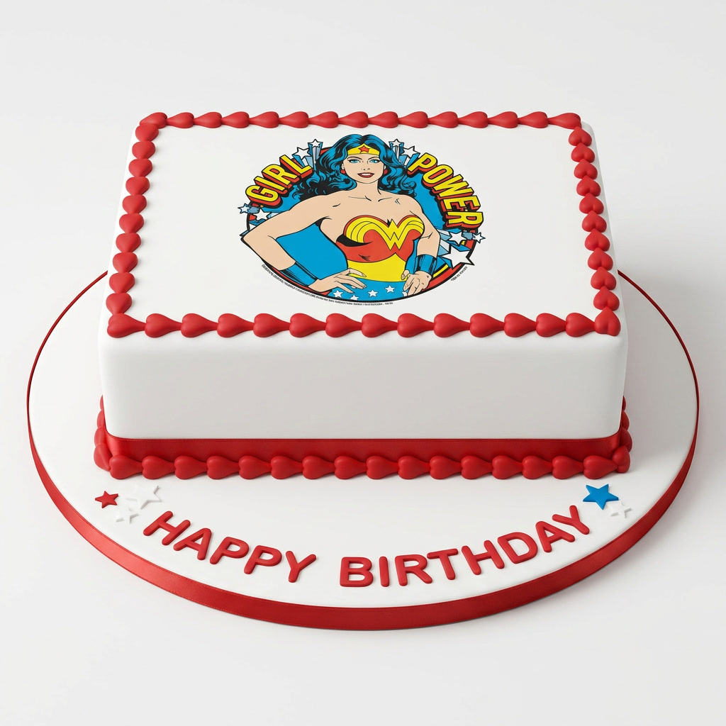 Wonder Woman Girl Power Birthday Cake