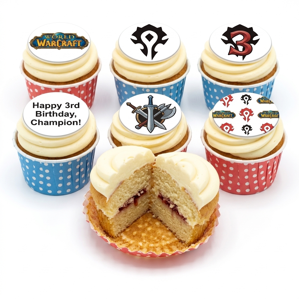 World of Warcraft Birthday Cupcakes