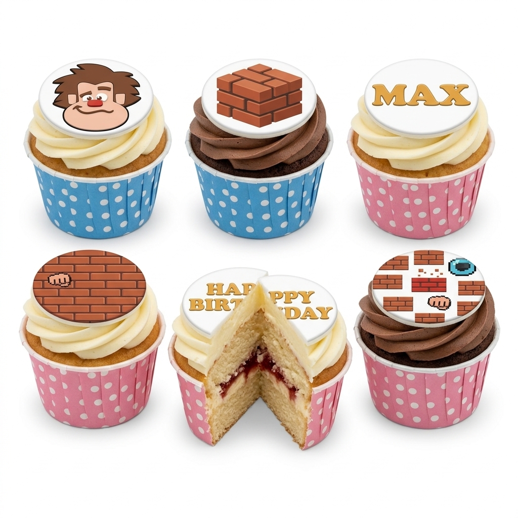 Wreck It Ralph Gaming Birthday Cupcakes