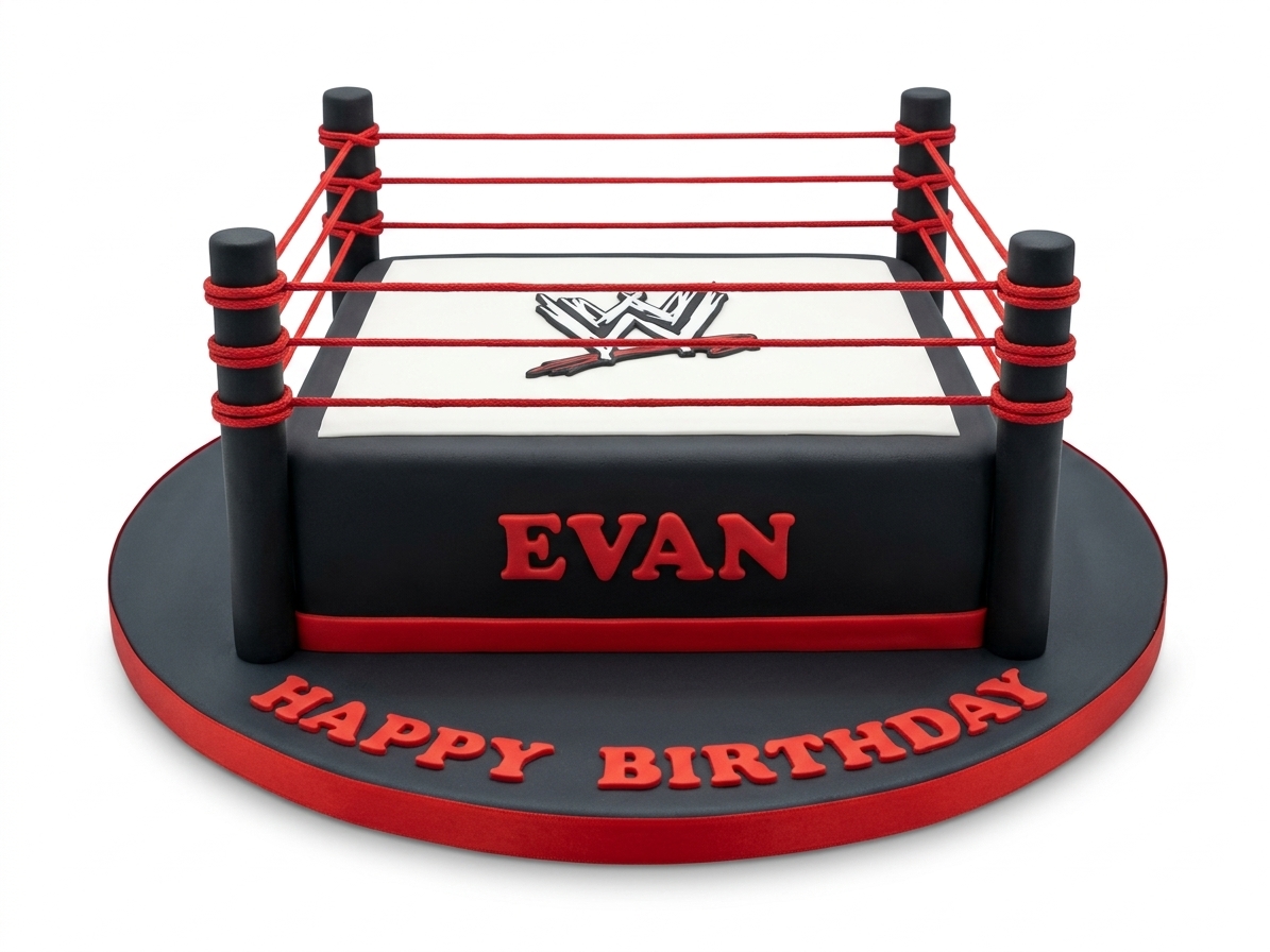 WWE Wrestling Ring Birthday Cake