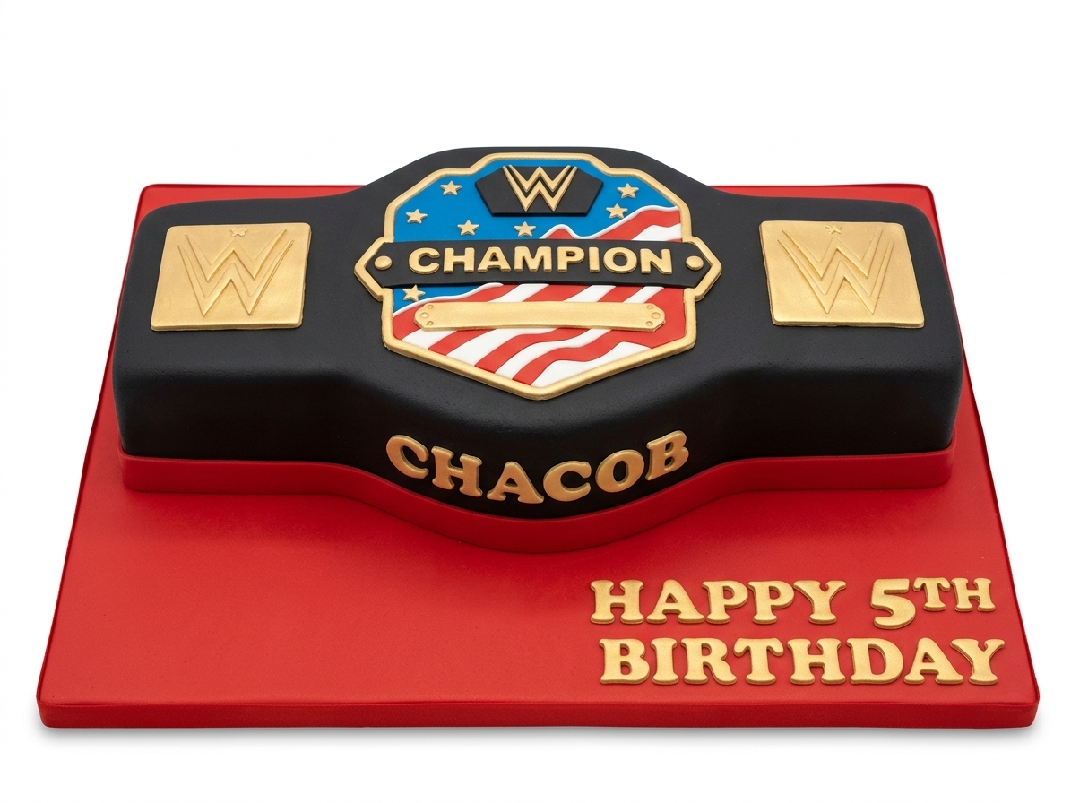 WWE Championship Belt Birthday Cake