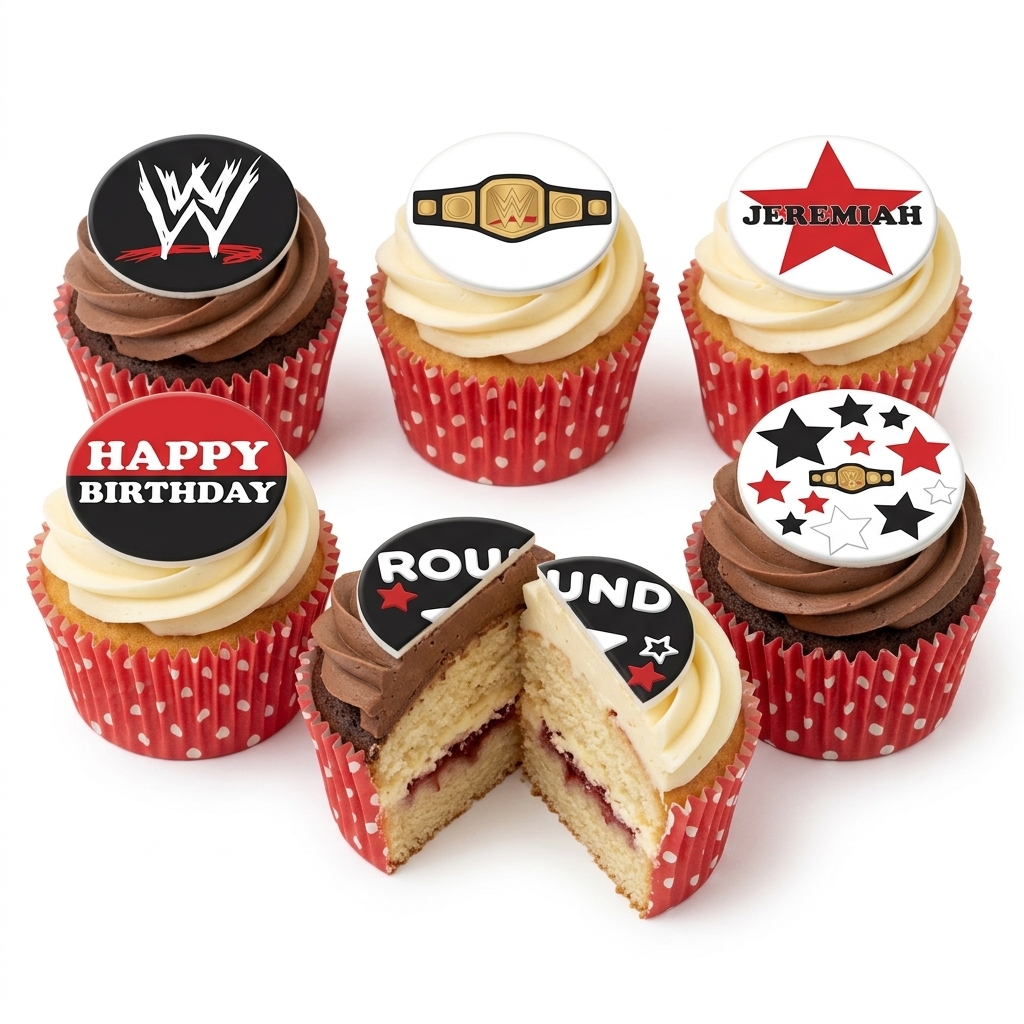 WWE Wrestling Birthday Cupcakes