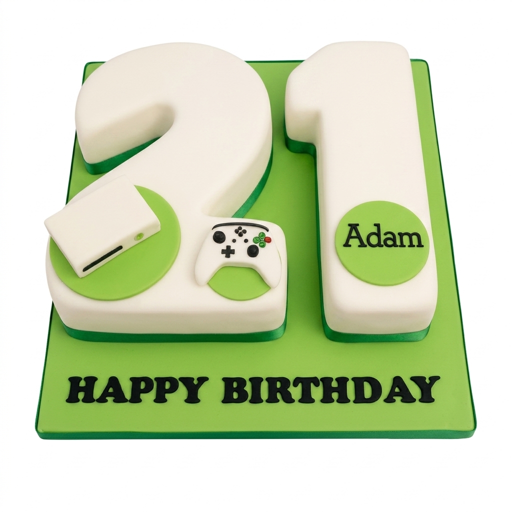 Gaming Console Birthday Cake with Custom Age