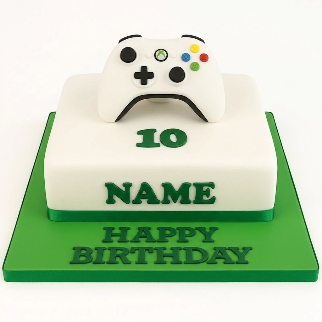 Xbox Gaming Birthday Cake with Custom Age