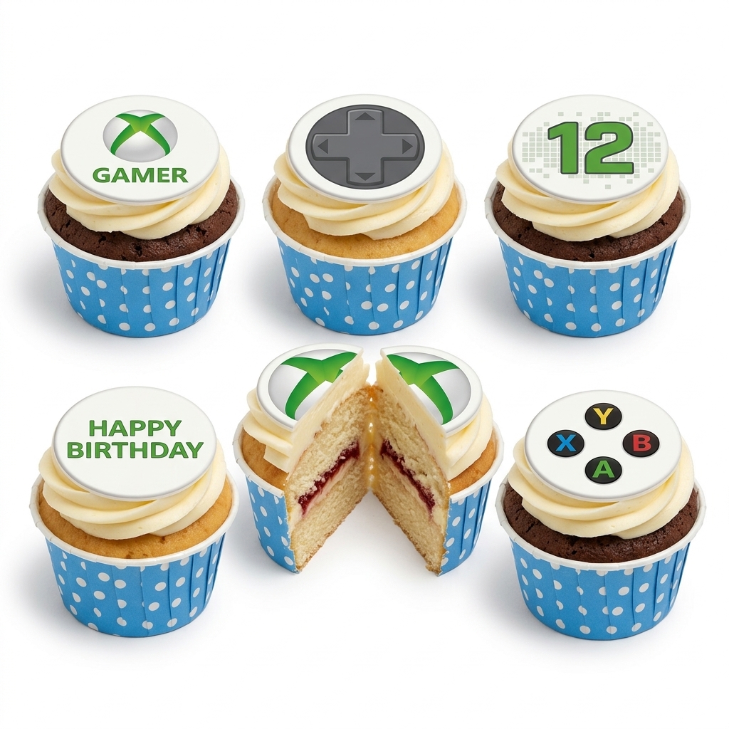 Xbox Gaming Birthday Cupcakes