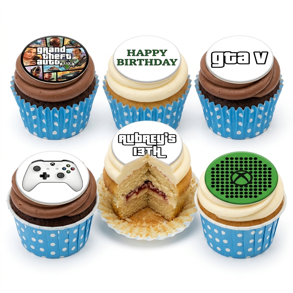 Gaming Theme Birthday Cupcakes