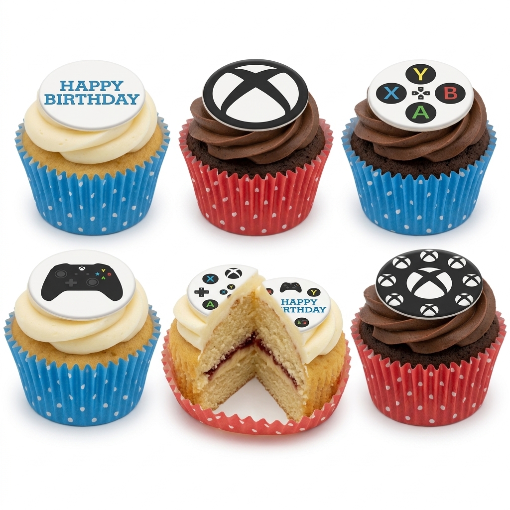 Xbox Gaming Birthday Cupcakes